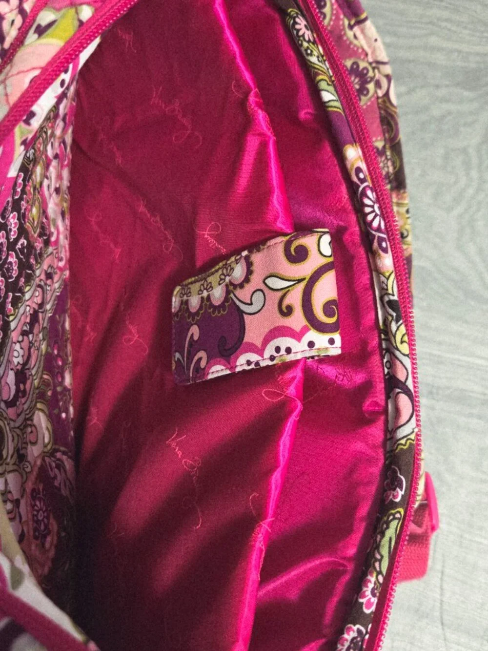 VERA BRADLEY Campus Backpack Very Berry Paisley Pink Purple Green School Bag
